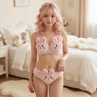 Pink Bear Bra & Panty Set