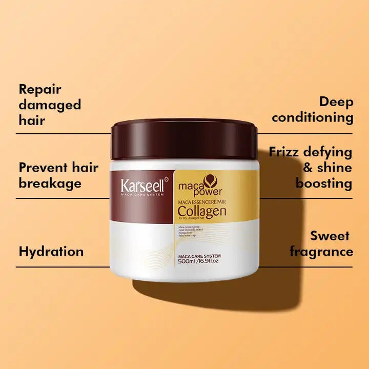 Karseell Collagen Hair Treatment Mask For Dry Damaged & All Hair Types - 500ml